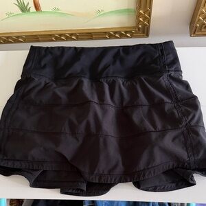 Lulu Lemon Women's Pace Rival Black Tennis Skirt